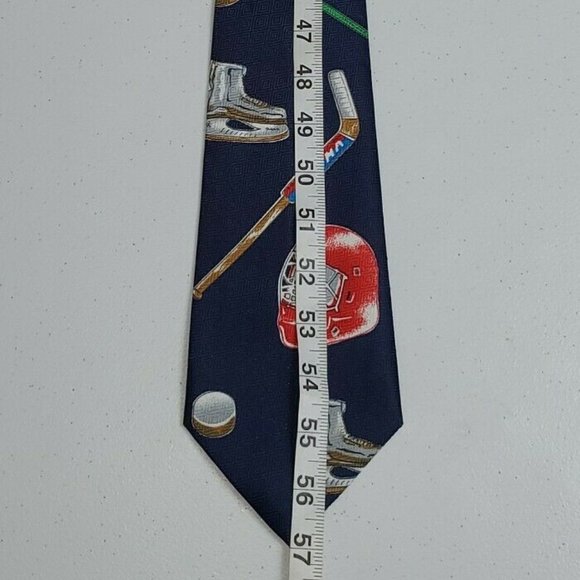 Brothers Trading Co Handmade Hockey Themed Necktie - Picture 4 of 5